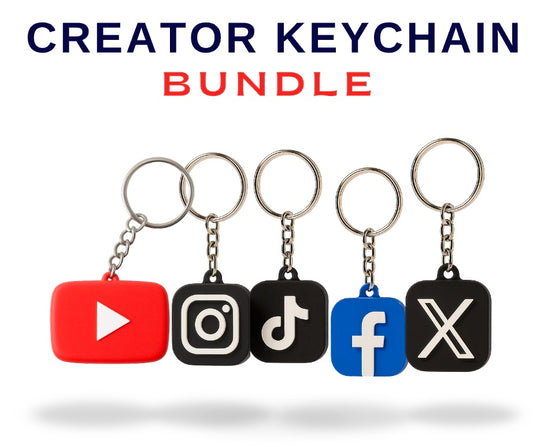 Premium Creator NFC Keychain Bundle — Instagram, TikTok, Facebook, X & YouTube